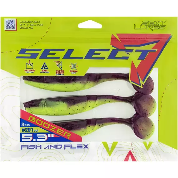 Силікон Select Boozer SE 5.3" #201 (3 шт / уп), фото , изображение 2